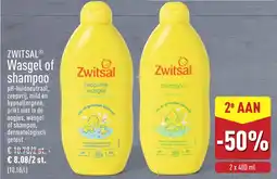 ALDI Zwitsal Wasgel of shampoo aanbieding