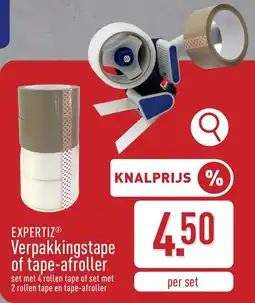ALDI Expertiz Verpakkingstape of Tape Afroller aanbieding