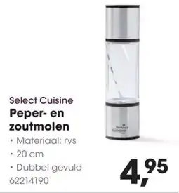 Hanos Select Cuisine Peper en Zoutmolen aanbieding