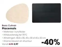Hanos Basic Culinair Placemats aanbieding