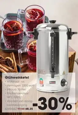 Hanos Glühweinketel aanbieding