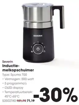 Hanos Severin Inductiemelkopschuimer aanbieding