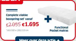 Sleeplife Complete vlakke boxspring set+ Functional Pocket matras aanbieding