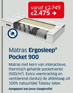 Sleeplife Matras Ergosleep Pocket 900 aanbieding