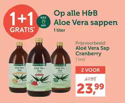 Holland & Barrett H&B Aloe Vera sappen aanbieding