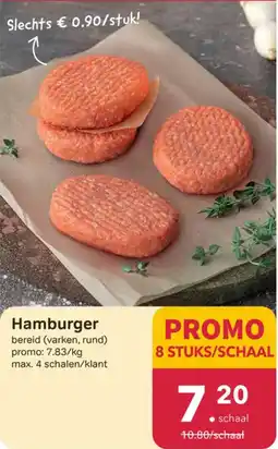 Buurtslagers Hamburger aanbieding