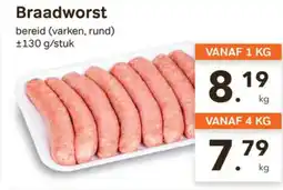 Buurtslagers Braadworst aanbieding