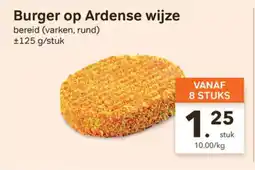 Buurtslagers Burger op Ardense wijze aanbieding