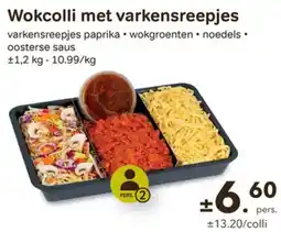 Buurtslagers Wokcolli met varkensreepjes aanbieding