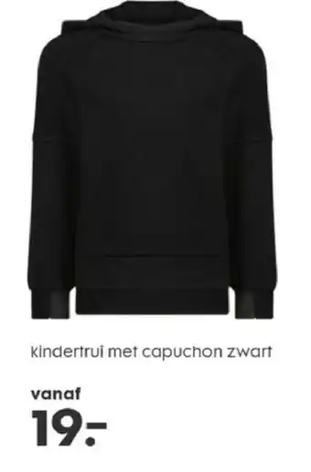 HEMA Kindertrui met capuchon zwart aanbieding