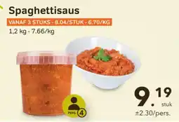 Buurtslagers Spaghettisaus aanbieding