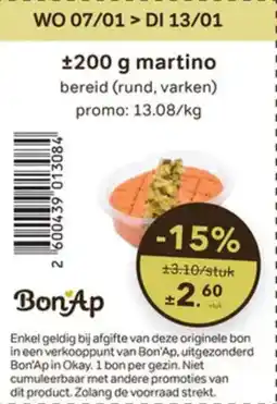 Buurtslagers Martino aanbieding