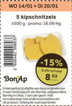 Buurtslagers 5 Kipschnitzels aanbieding