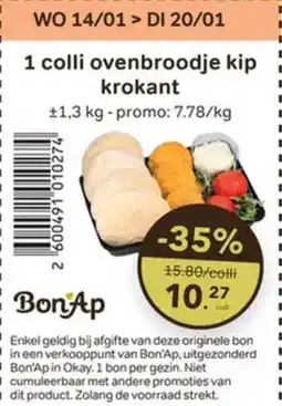 Buurtslagers 1 colli ovenbroodje kip krokant aanbieding