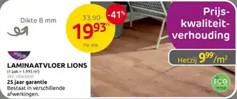 Brico Laminaatvloer Lions aanbieding