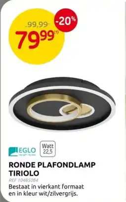 Brico Ronde Plafondlamp Tiriolo aanbieding