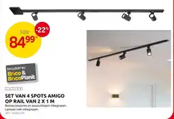 Brico Lučide set van 4 Spots Amigo op Rail van 2 x 1 m aanbieding