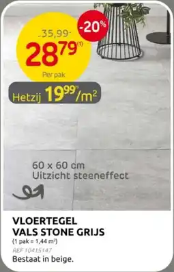 Brico Vloertegel Vals Stone Grijs aanbieding