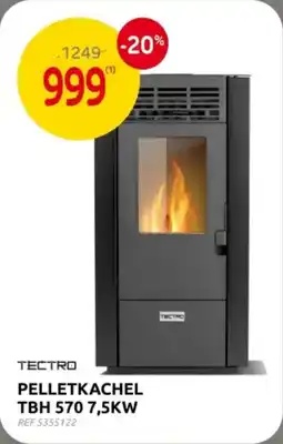 Brico Tectro pelletkachel tbh 570 7,5kw aanbieding