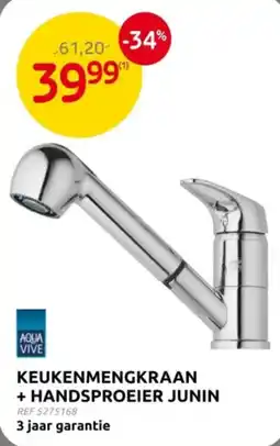 Brico Aqua vive keukenmengkraan + handsproeier junin aanbieding