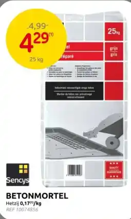 Brico Sencys betonmortel aanbieding