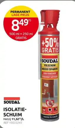 Brico Soudal isolatieschuim aanbieding