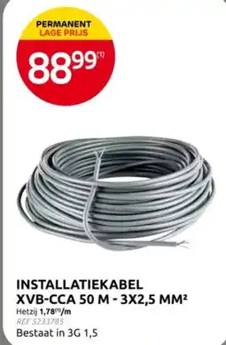 Brico Installatiekabel XVB-CCA 50 M-3X2,5 MM² aanbieding