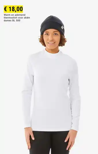 Warm en ademend thermoshirt voor skiën dames BL 500