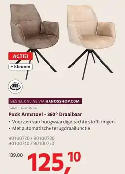 Hanos Select Furniture Puck Armstoel - 360° Draaibaar aanbieding