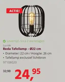 Hanos Lucide Reda Tafellamp - Ø22 cm aanbieding