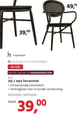 Hanos Kaja Jay / Jaya Terrasstoel aanbieding