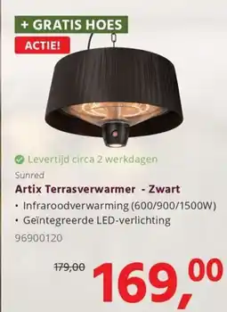 Hanos Sunred Artix Terrasverwarmer - Zwart aanbieding