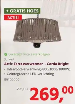 Hanos Sunred Artix Terrasverwarmer - Corda Bright aanbieding