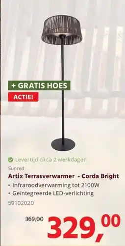 Hanos Sunred Artix Terrasverwarmer - Corda Bright aanbieding