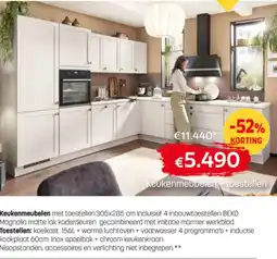 BE-Okay Keukenmeubelen + Toestellen aanbieding