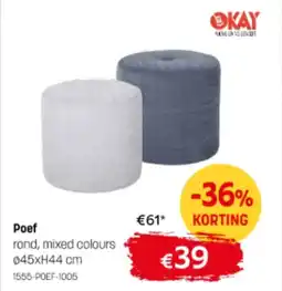 BE-Okay Poef aanbieding