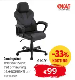 BE-Okay Gamingstoel aanbieding
