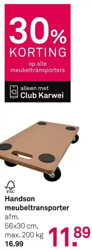 Karwei Handson Meubeltransporter aanbieding