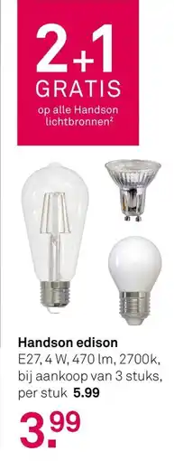 Karwei Handson edison aanbieding