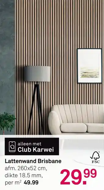 Karwei Lattenwand Brisbane aanbieding