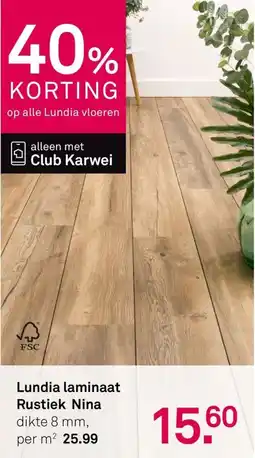 Karwei Lundia laminaat Rustiek Nina aanbieding