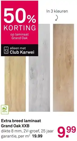Karwei Extra breed laminaat Grand Oak XXB aanbieding