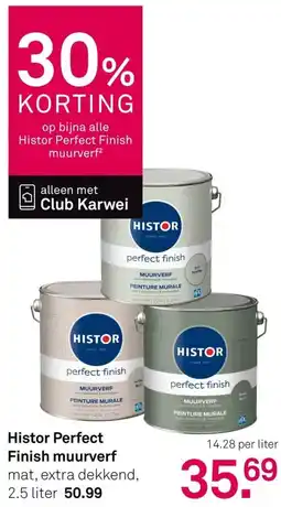 Karwei Histor Perfect Finish muurverf aanbieding