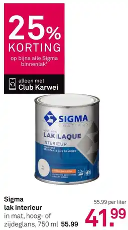 Karwei Sigma Lak Interieur aanbieding