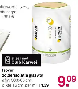 Karwei Isover zolderisolatie glaswol aanbieding