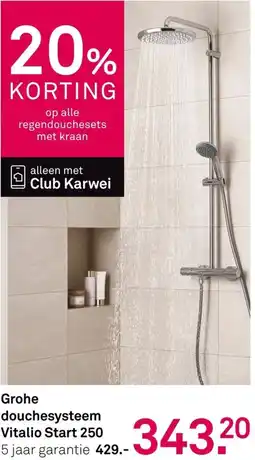 Karwei Grohe douchesysteem Vitalio Start 250 aanbieding