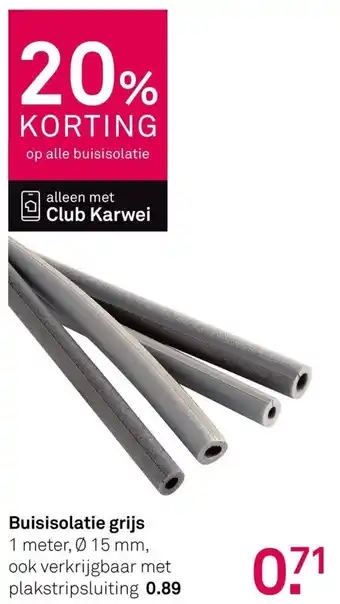 Karwei Buisisolatie Grijs aanbieding
