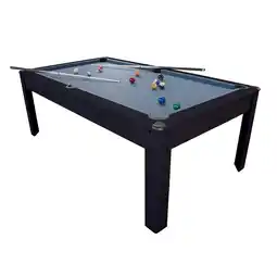 Decathlon Amerikaans Poolbiljart ombouwbaar tot tafel met accessoires 7FT, 226x126cm Zwart aanbieding
