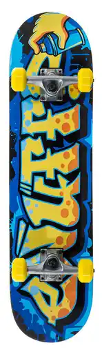 Decathlon Enuff Graffiti II 7.25x29.5 Blauw/Geel Skateboard aanbieding