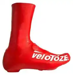 Decathlon Velotoze Tall Shoe Covers Red aanbieding